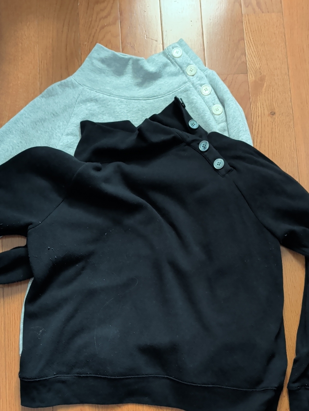 J. Crew Factory Button-Shoulder Turtleneck Sweatshirts - Set Of Two